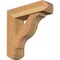 Ekena Millwork Funston Craftsman Rough Sawn Bracket w/ Offset Brace, Western Red Cedar, 6"W x 20"D x 20"H BKT0604X20X20FST04RWR - alternate 1